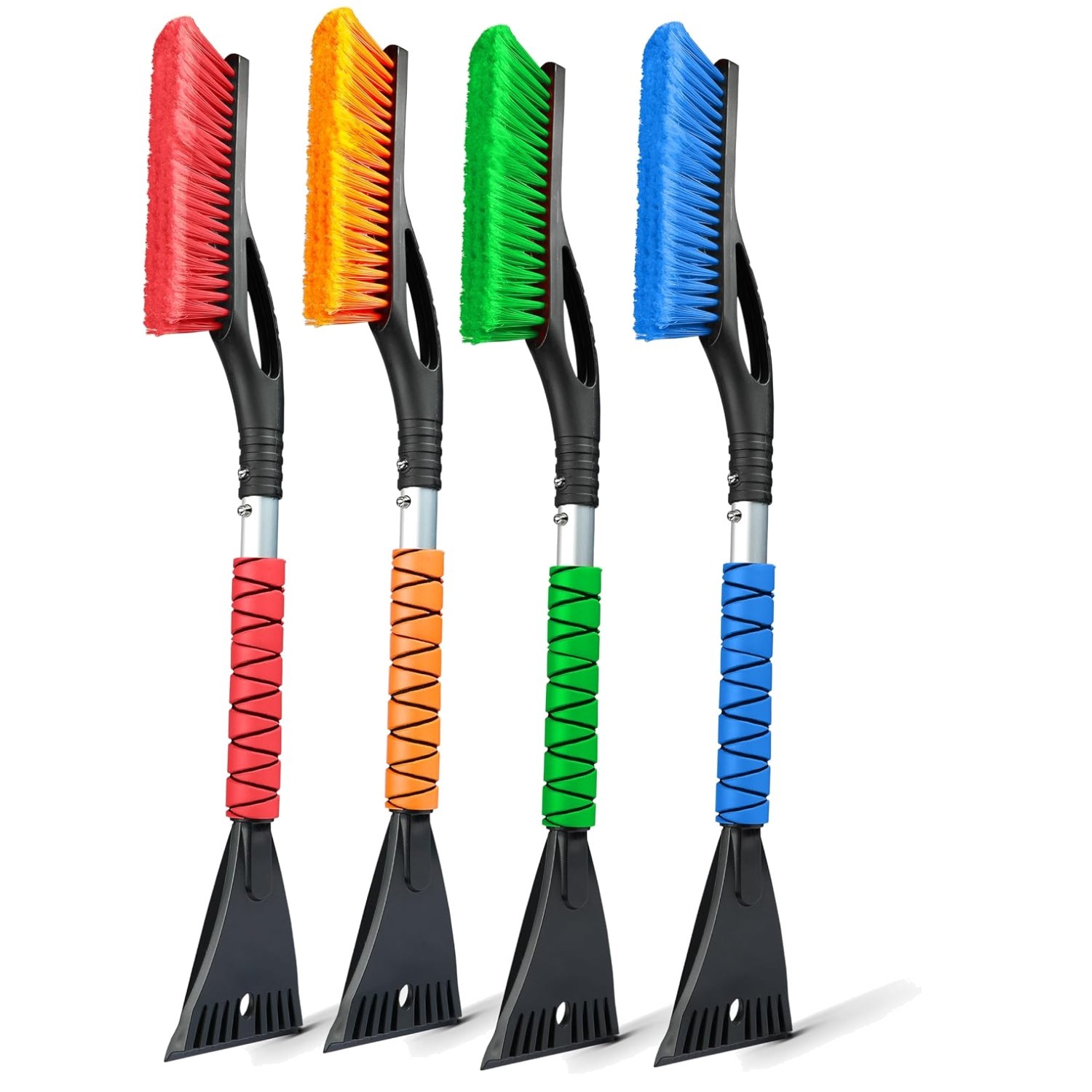 4 Pack Car Snow Brush Ice Scrapers – Winter Set
