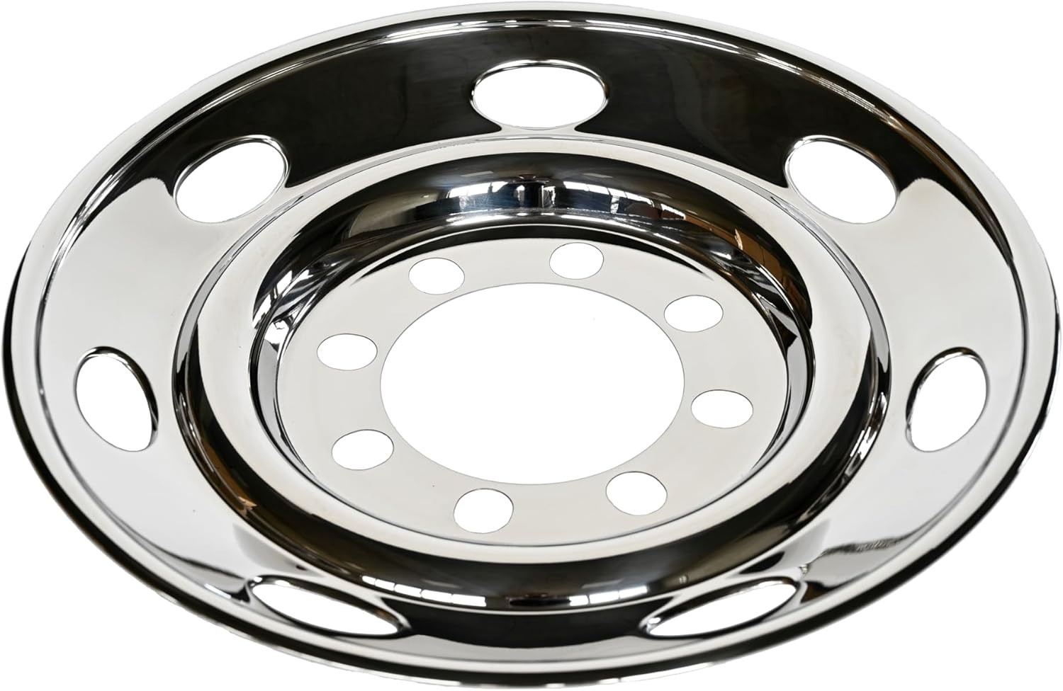 16” 8 Lug Stainless Steel Wheel Simulator Kit for Single Wheel Trailer 7 Holes