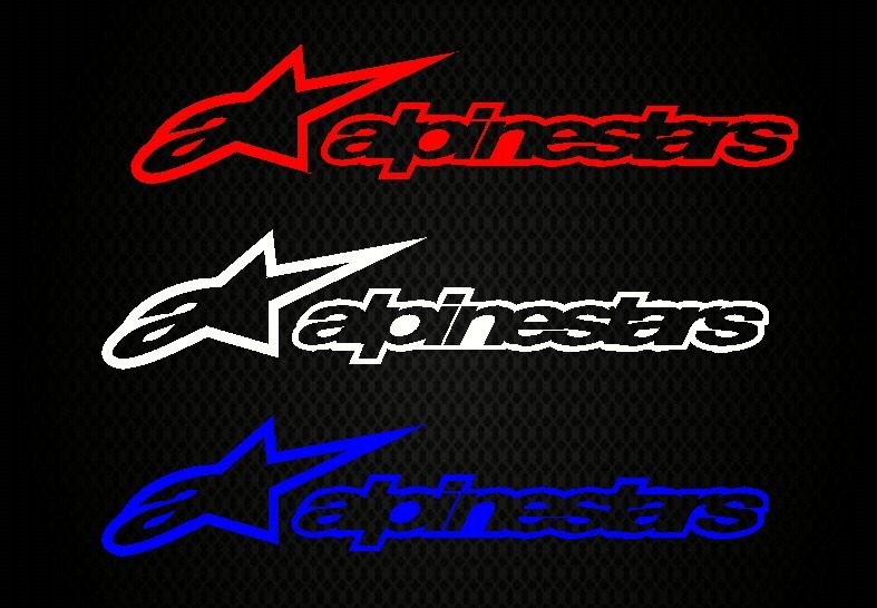 (2) Alpine Stars 8″ Decals Stickers Car Audio Speakers Stereo Amplifier sounds