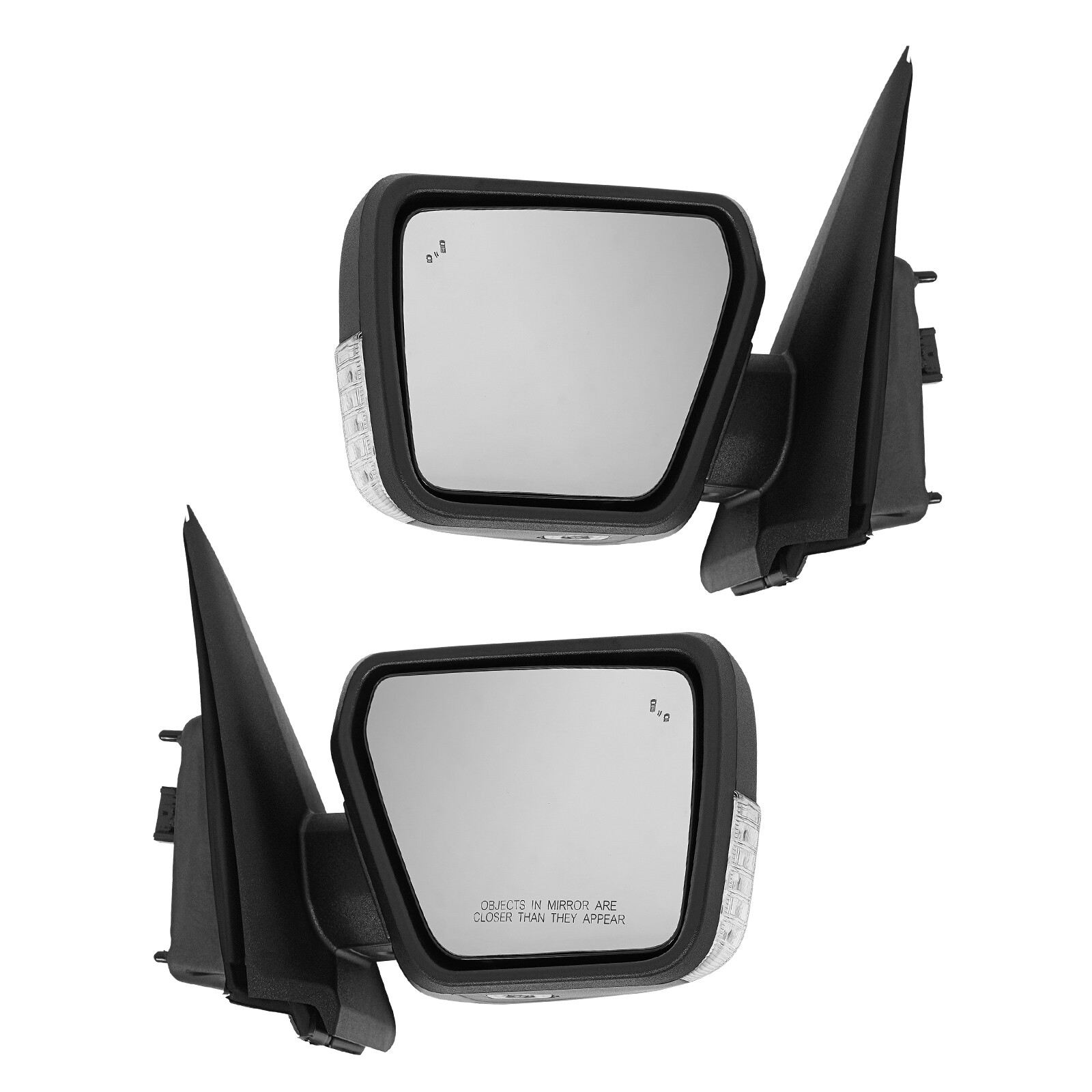 Power Heated Mirrors For 2021-2023 Ford F150 w/BSM Blind Spot Manual Fold LH&RH
