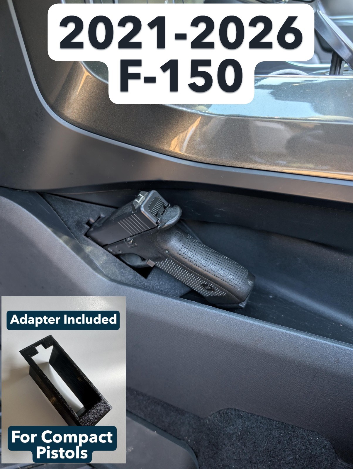 F-150 Center console mount Holster 2021-2026 FREE SHIPPING! Ford F150