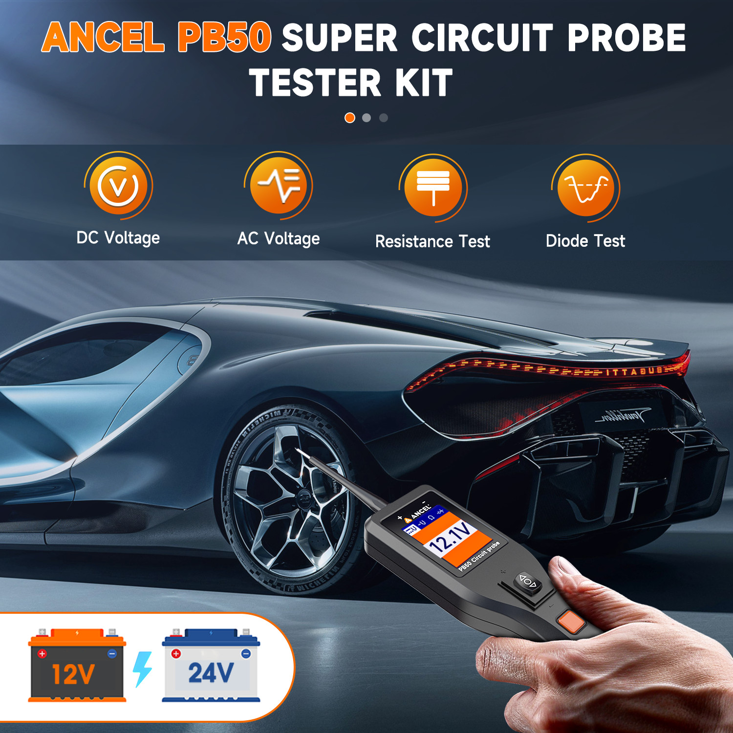 ANCEL Electrical System Power Circuit Probe Tester Activate Component AC/DC Test