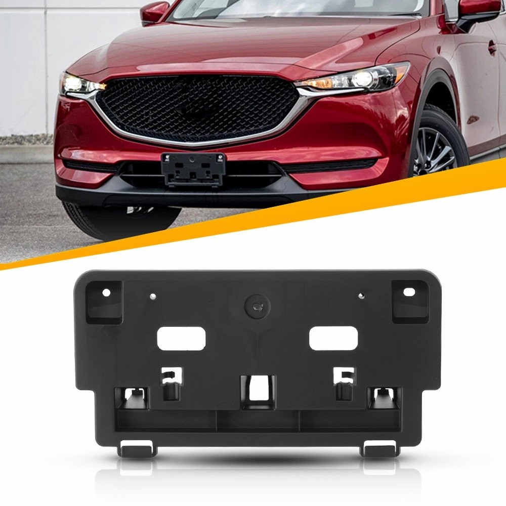 Black Front License Plate Bracket Replacements for 17-21 Mazda CX-5 MA1068114 ER