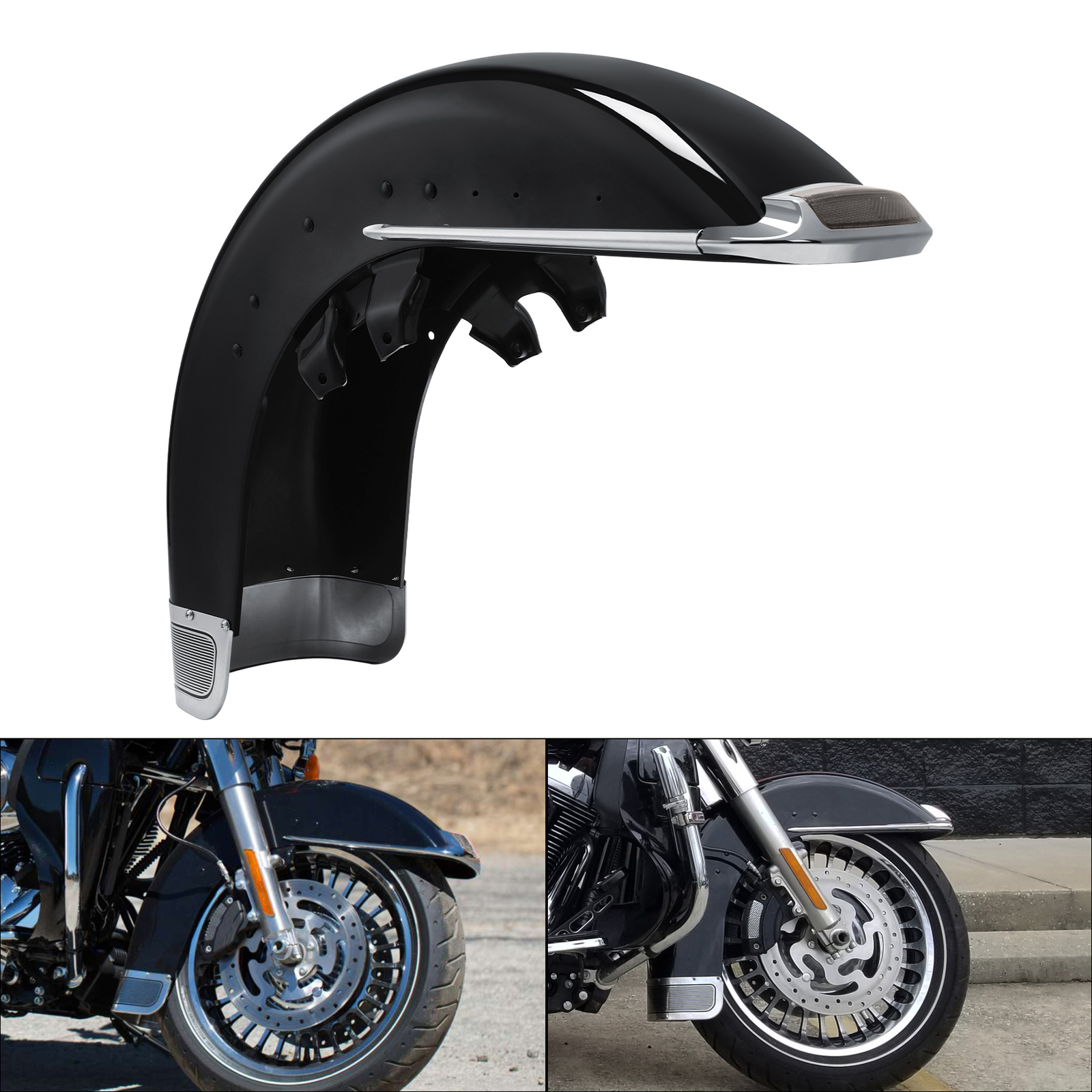 Painted Front Fender For Harley Electra Glide Ultra Limited Road King 1989-2013
