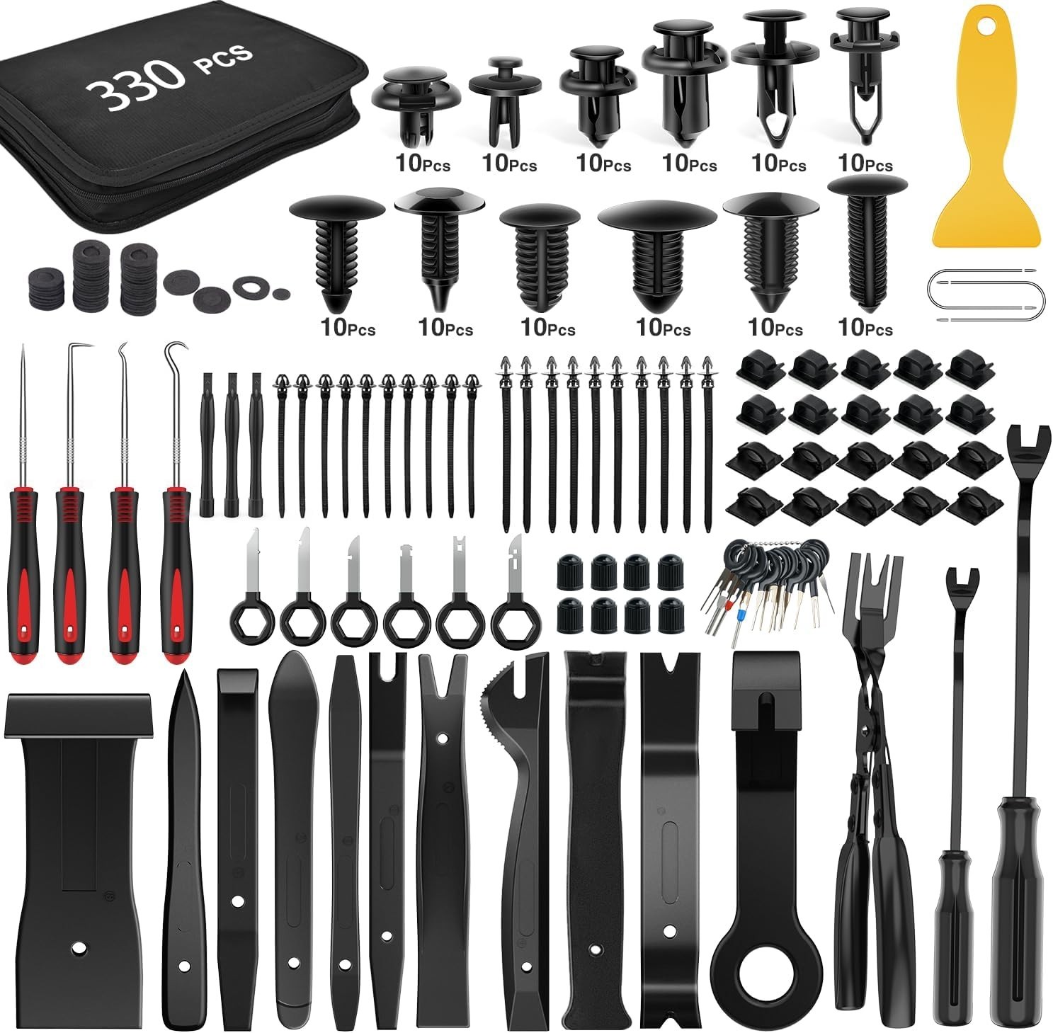 330Pcs Trim Removal Tool, Auto Push Pin Bumper Retainer Clip Set Fastener Ter…