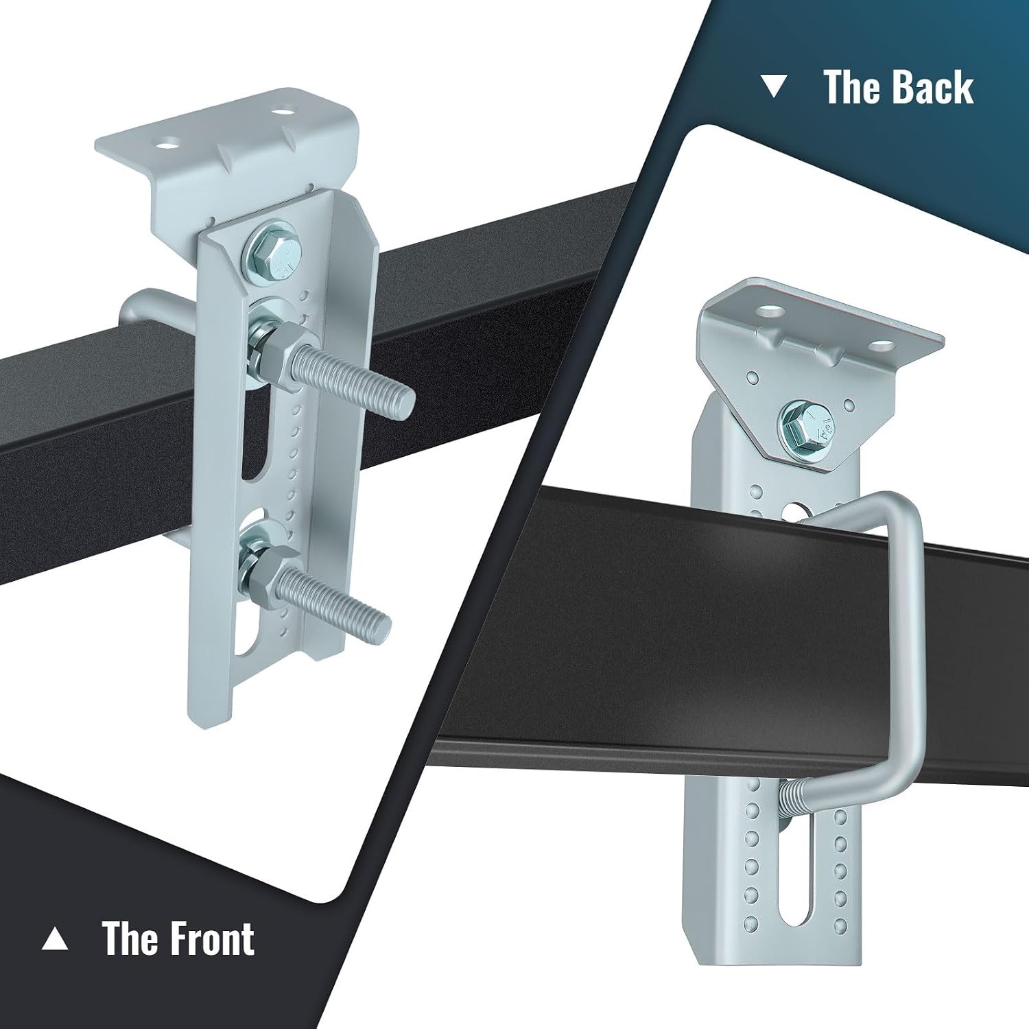 (4) 10″ Galvanized Swivel Top Bunk Bracket Kit and Hardware for Boat Trailer 3×3