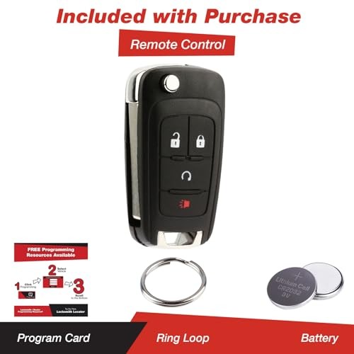 Keyless Entry Remote Start Flip Car Key Fob Control 4-Button Replacement One