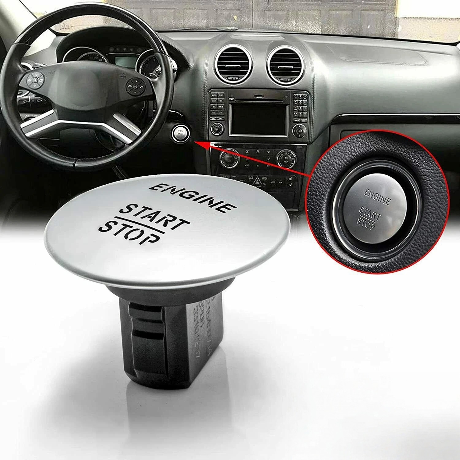 Start Stop Push Button For Mercedes-Benz To Start Button Keyless Go Engine