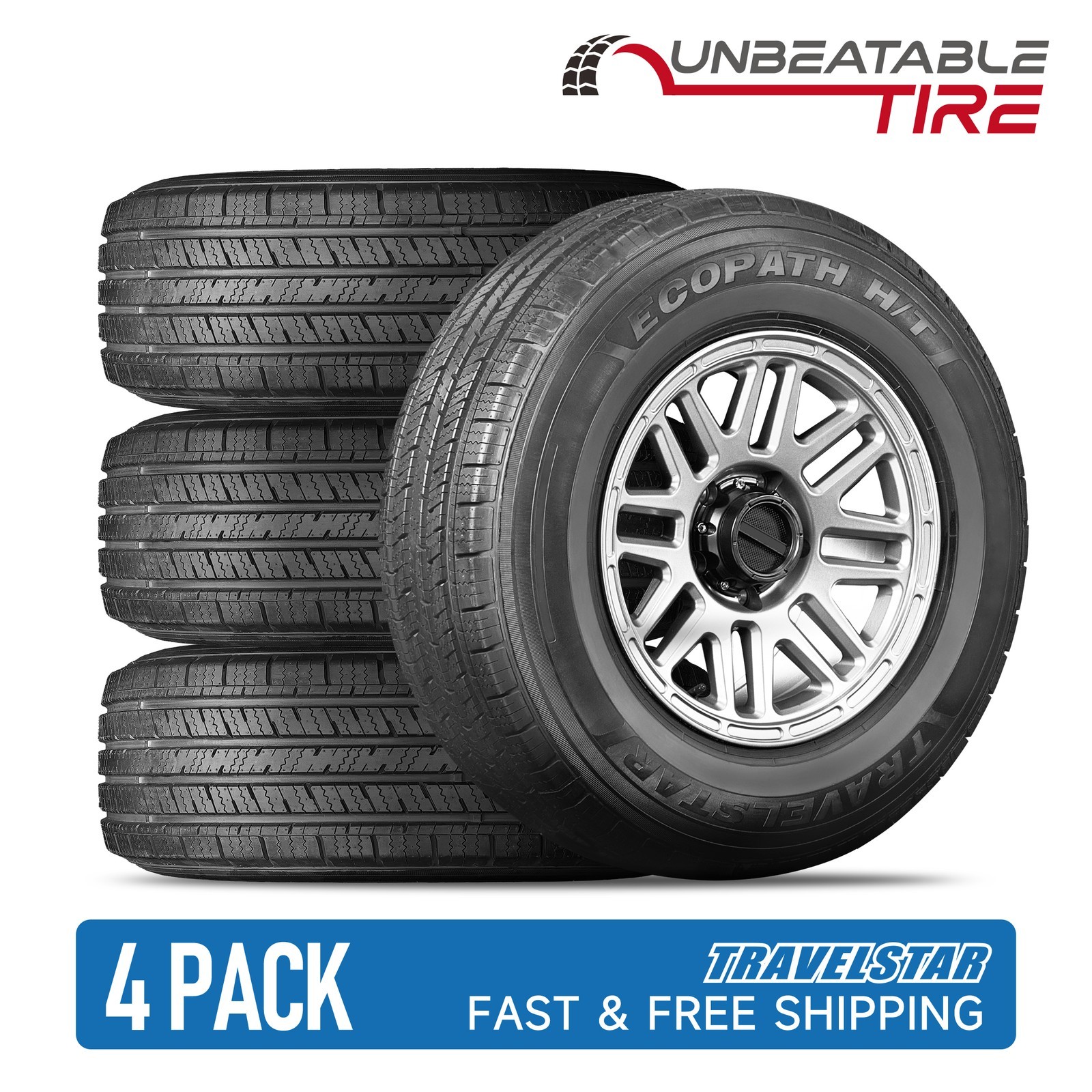 Set of 4 Travelstar EcoPath H/T 235/70R16 106H Highway Terrain SUV Tires