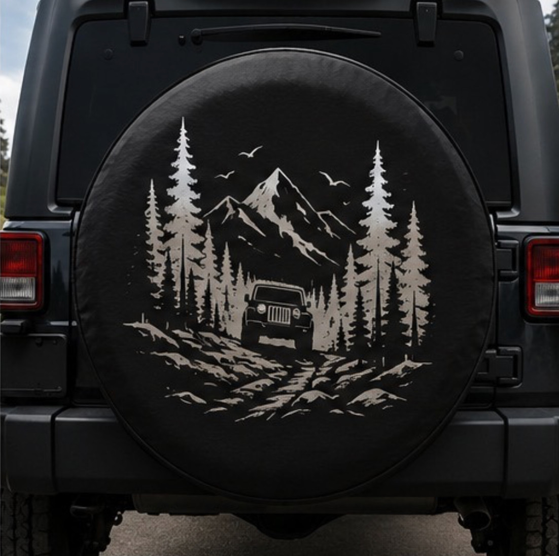 Custom Spare Tire Cover Oversized Up To 35 Inch Wheels With/Without Camera Hole