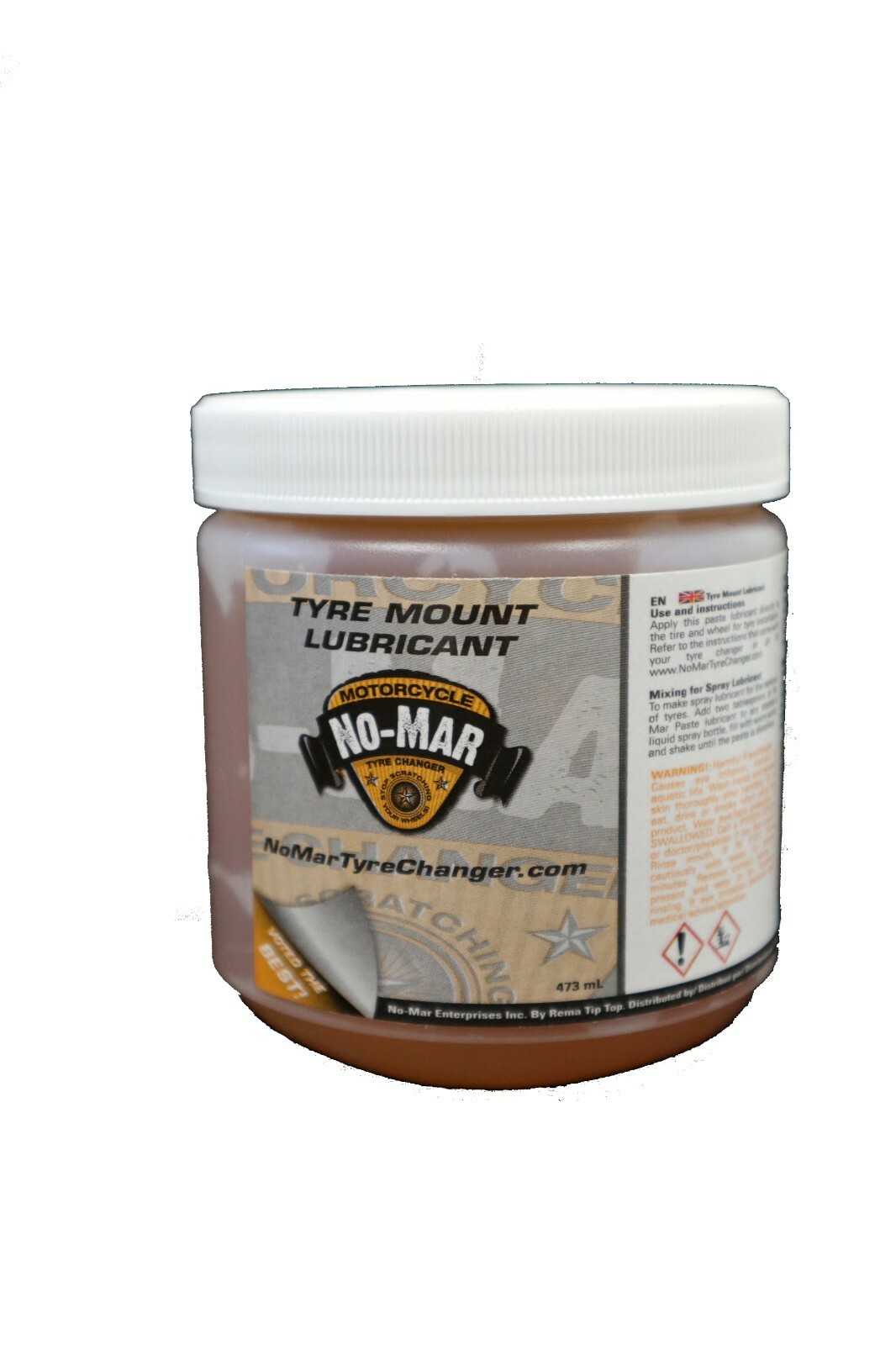 No-Mar Tire Lube Paste Pint 1 lb Motorcycle Truck Car Bicycle Rubber Lubricant