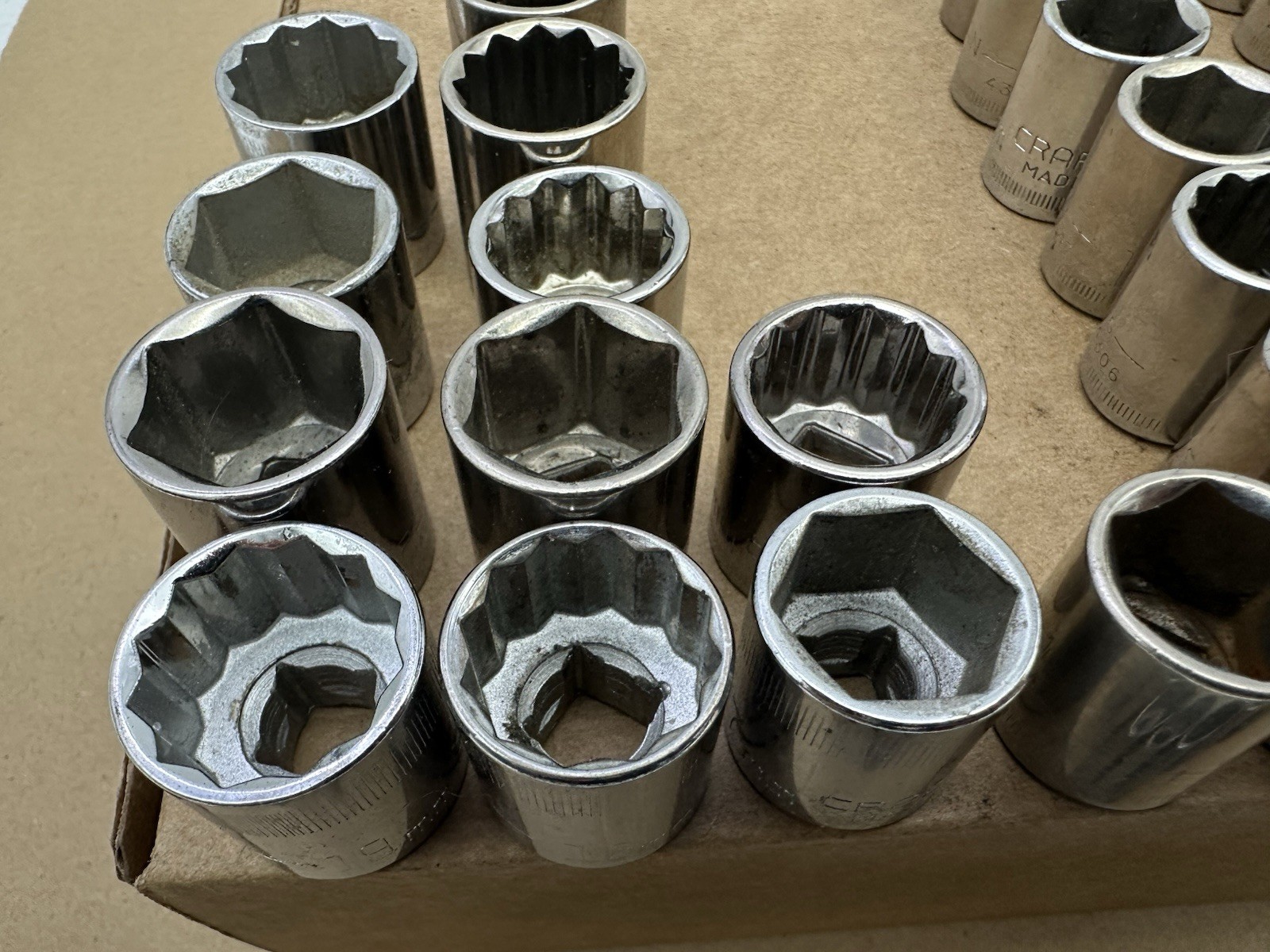 40pc LOT Craftsman G Inverted G2 Socket Set 12 Point 3/8″ Drive 10mm-19mm USA