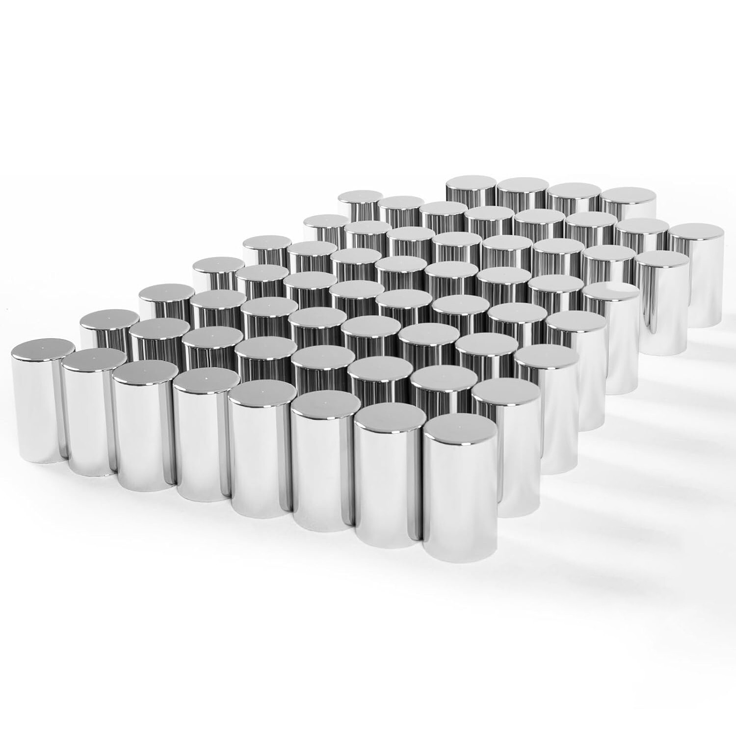 60pcs 33mm by 3-1/2″ ABS Cylinder Thread On Lug Nut Cover Cap for Semi Trucks