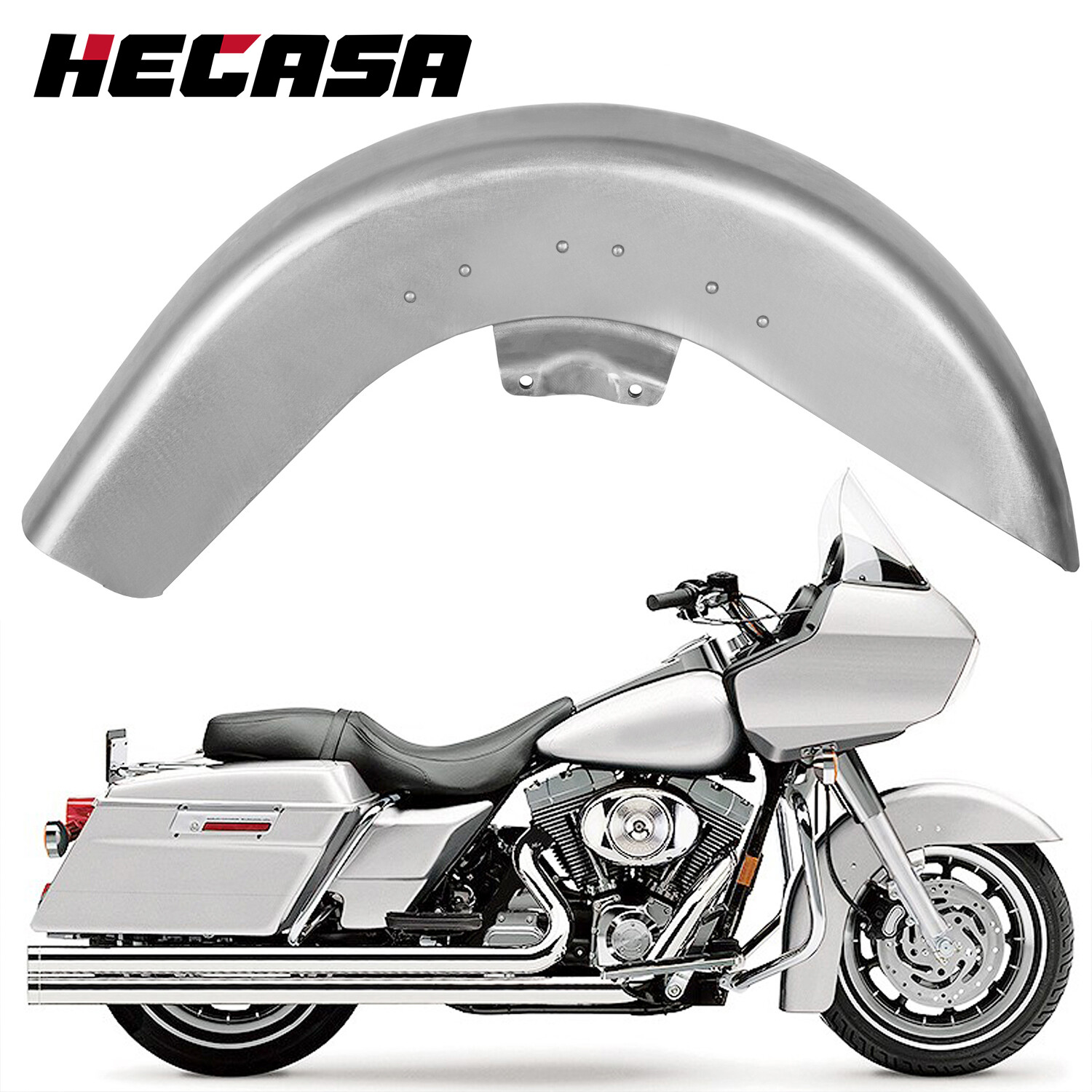 16″ Steel Smooth Front Fender for Harley Dresser Bagger Touring 89-13 Road Glide