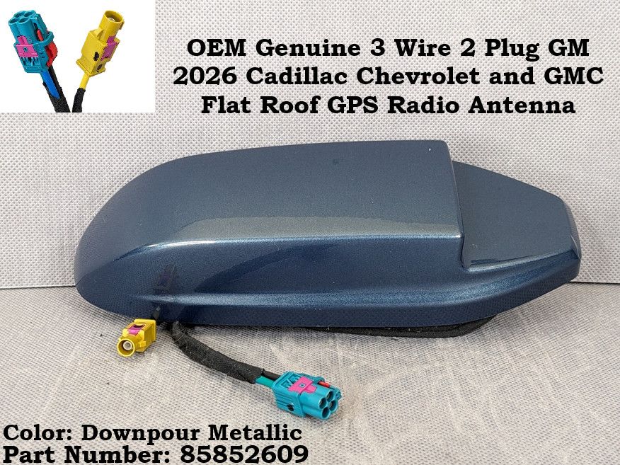 OEM 25-26 Cadillac Chevrolet GMC Flat Roof GPS Satellite 2 Plug Antenna 85852609