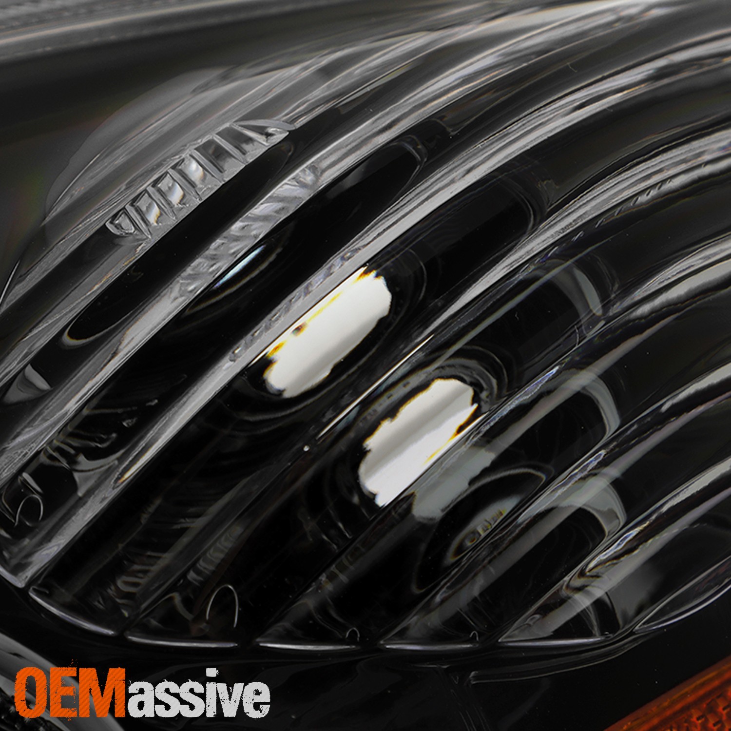 For 2009 2010 2011 Honda Fit [Halogen Type] Black Headlights Pair Left + Right