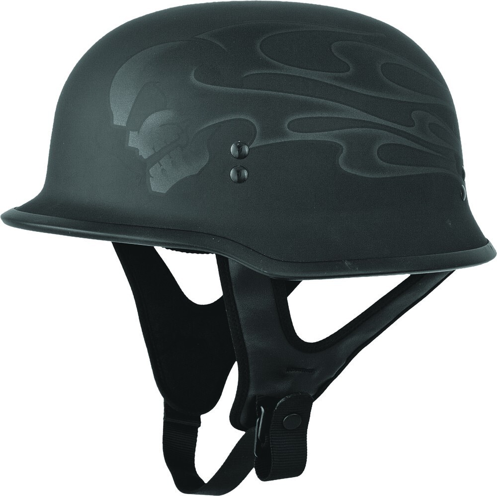 NEW FLY RACING 9MM GERMAN BEANIE HELMET GHOST/SKULL XS- MOTORCYCLE/STREET