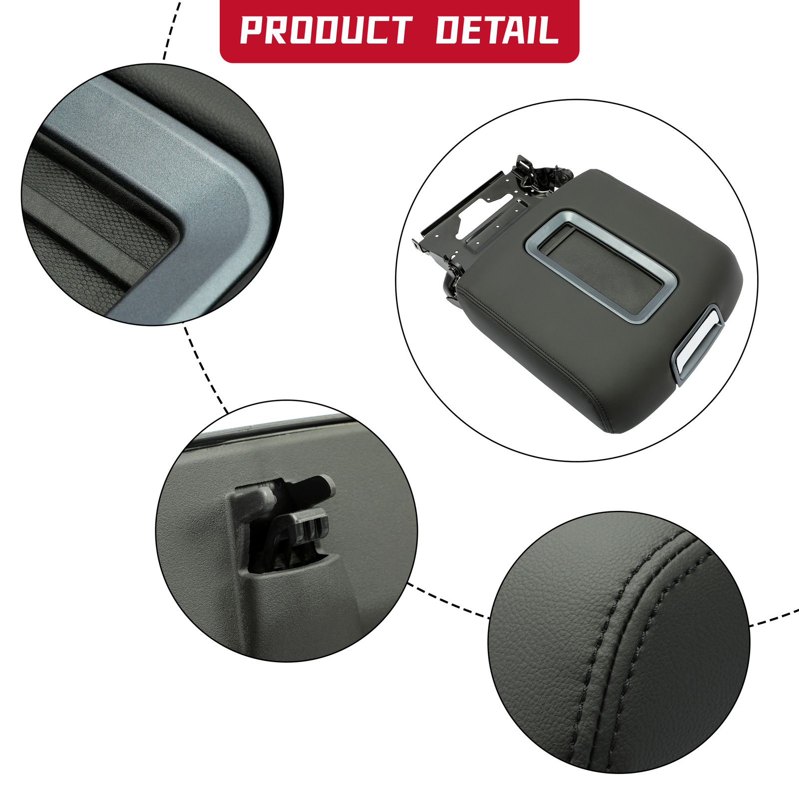 Center Console Armrest Lid For 14-19 Chevy Silverado Sierra Suburban 0227083AA