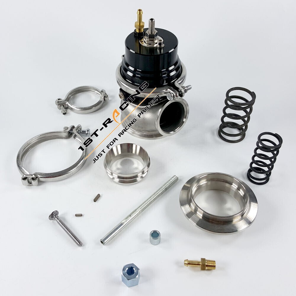 Aluminium 60MM Adjustable Turbo External Wastegate 24PSI 16PSI 14PSI Black
