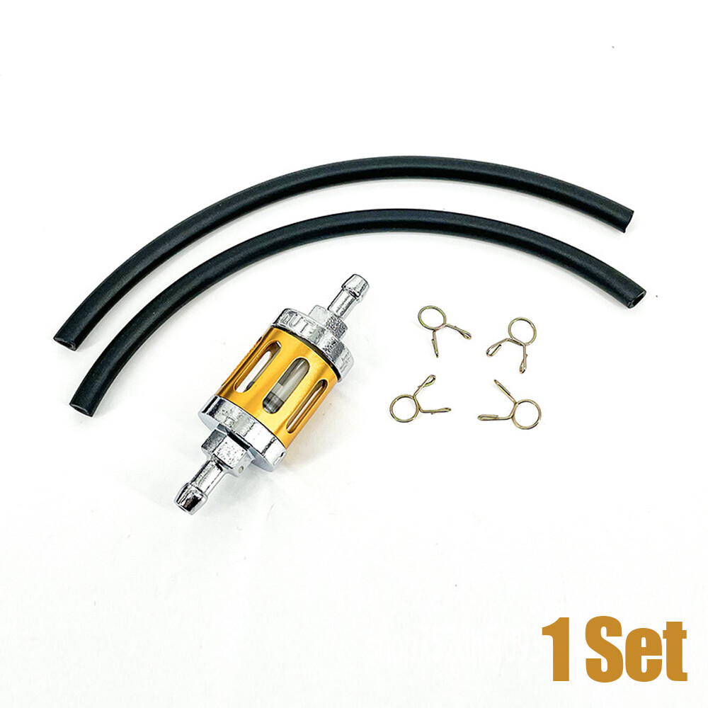 Universal 8mm Fuel Filter Engine Inline Gas Fuel Line Filter CNC Glass Filter