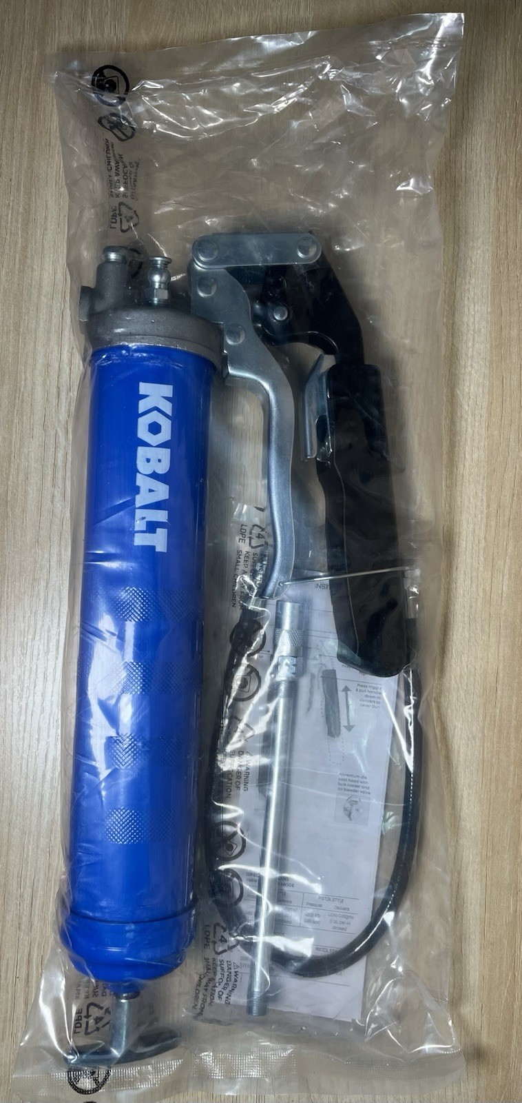 Kobalt Dual Grip Grease Gun Pistol Grip 18 In Flex Hose #5144526