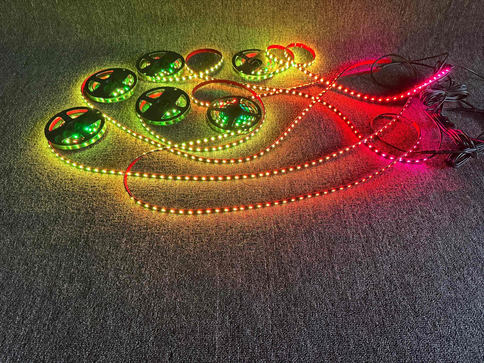 12PCS 4FT Tinted CHASING Light Strips Underbody Hood Rear Lighting Off-Road IP65