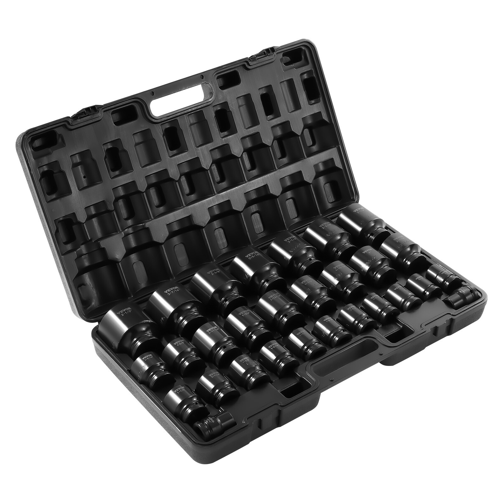 Impact Socket Set 29 PCs 3/4″ Drive 6 Point SAE Master 3/4 inch – 2-1/2 inch