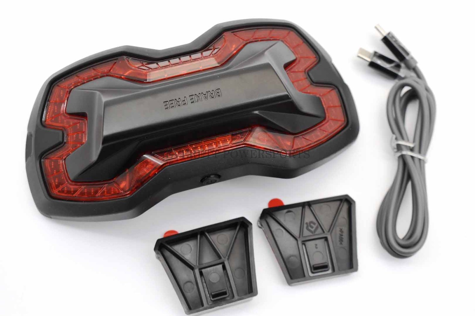 Brake Free Wireless Helmet Brake Light Black LED Waterproof Rechargeable #W389