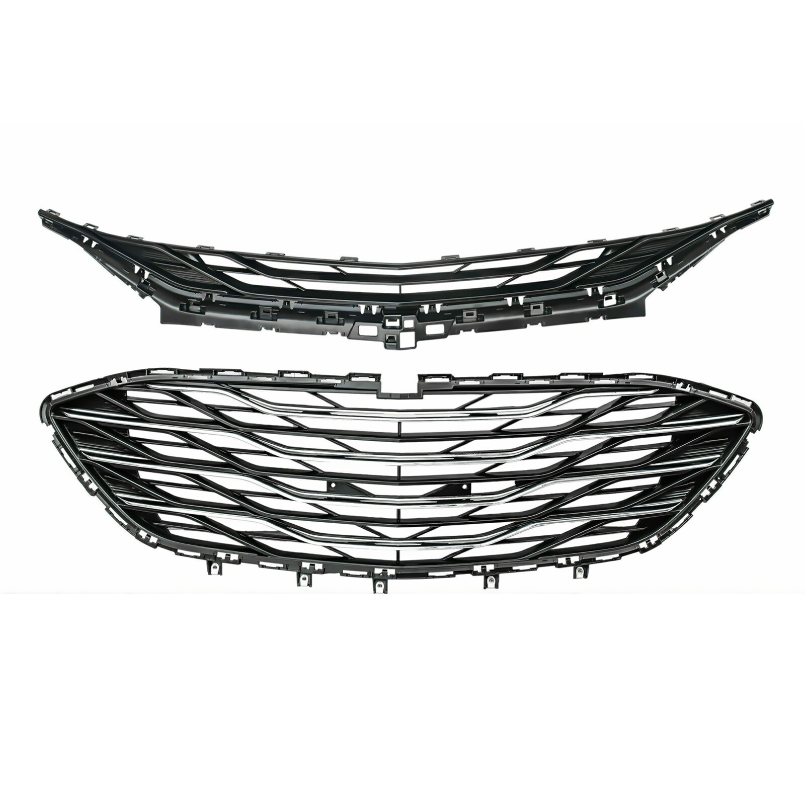 Front Grille Assembly Upper Center Lower Grill For Chevrolet Malibu 2019-2021