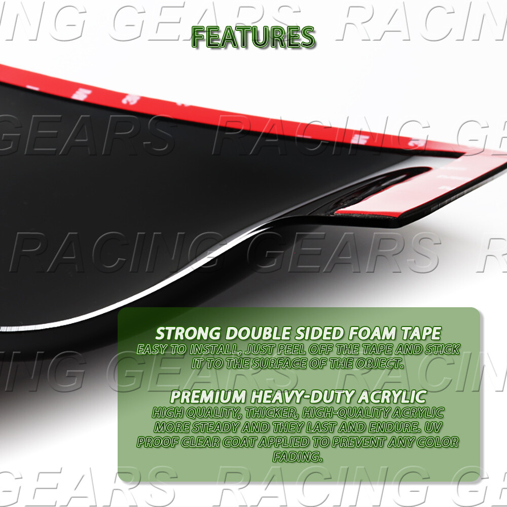 BLACK ABS PLASTIC REAR WINDOW ROOF VISOR SPOILER WING FIT 01-05 HONDA CIVIC 4-DR
