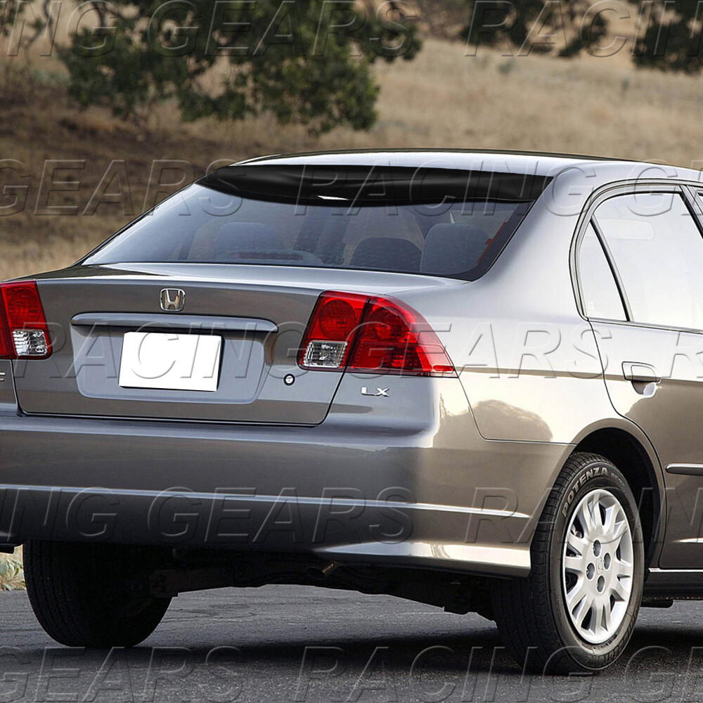 FOR HONDA CIVIC SEDAN 4DR BLACK ABS PLASTIC REAR WINDOW ROOF VISOR SPOILER WING