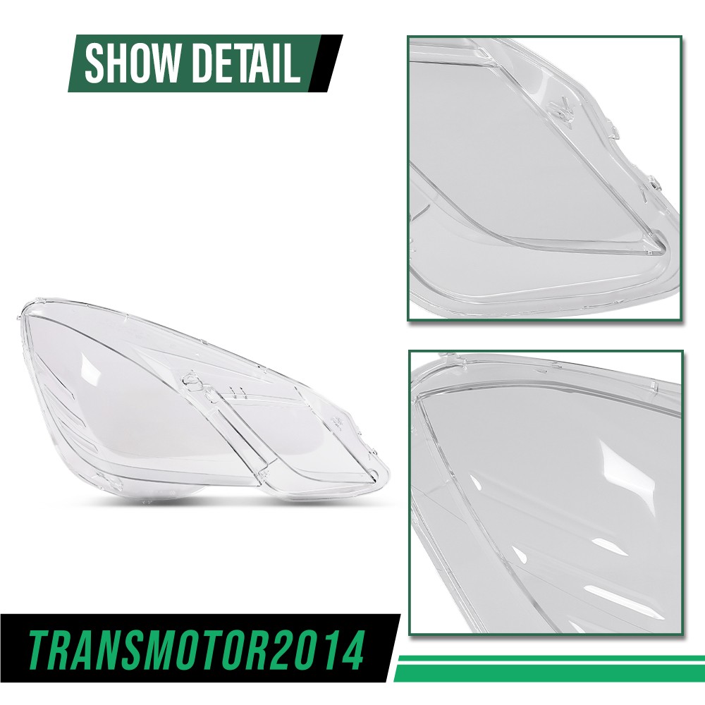 Fit For 2009-2013 Mercedes-Benz E-Class W212 Headlight Lens Covers Left & Right