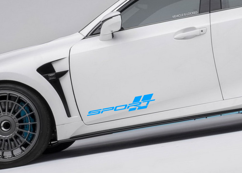 CUSTOM (PAIR) SPORT Performance Motorsport Racing Logo Emblem Car Decal Sticker
