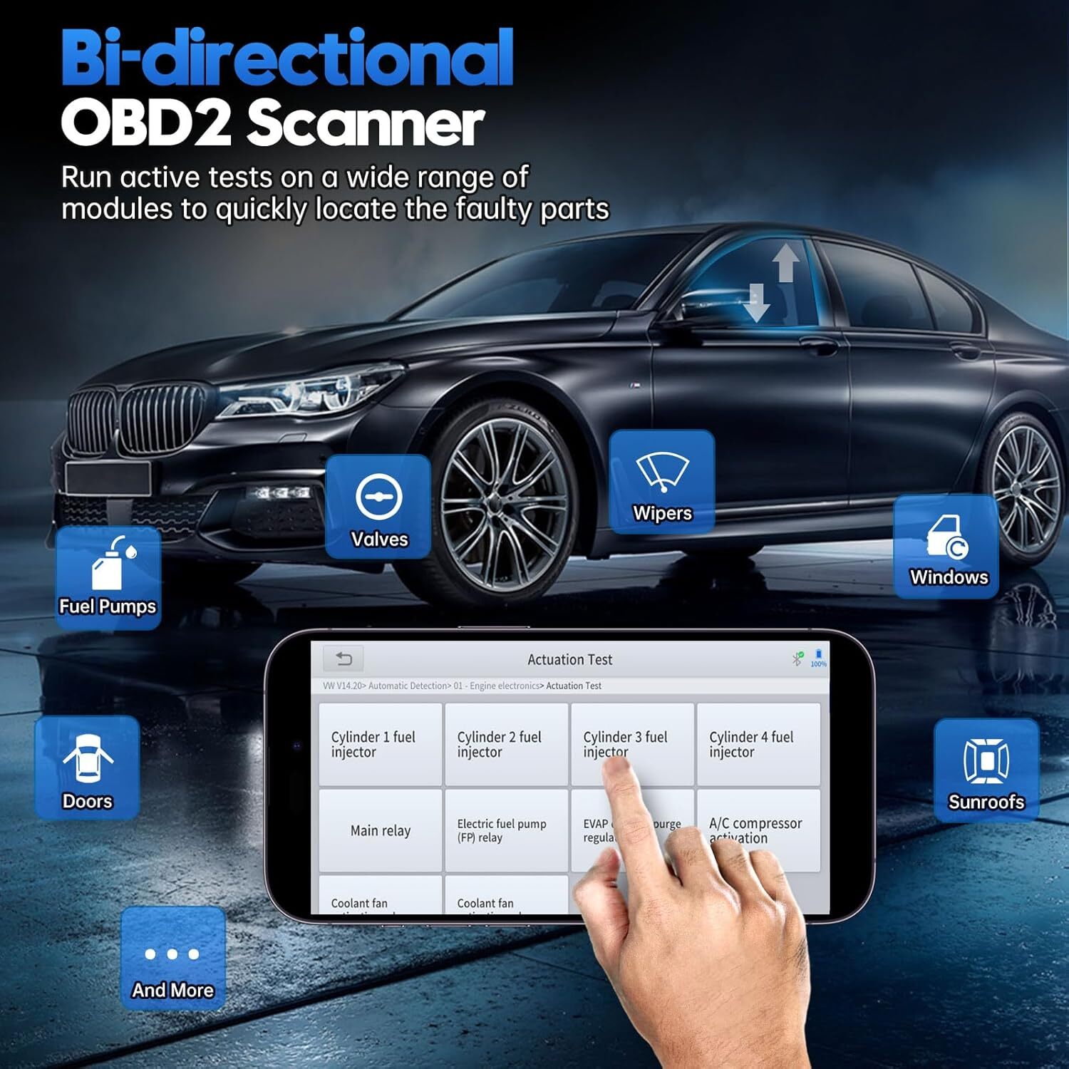 2025 XTOOL A30M V2.0 Bluetooth Full System Diagnostic Tool Bidirectional Scanner
