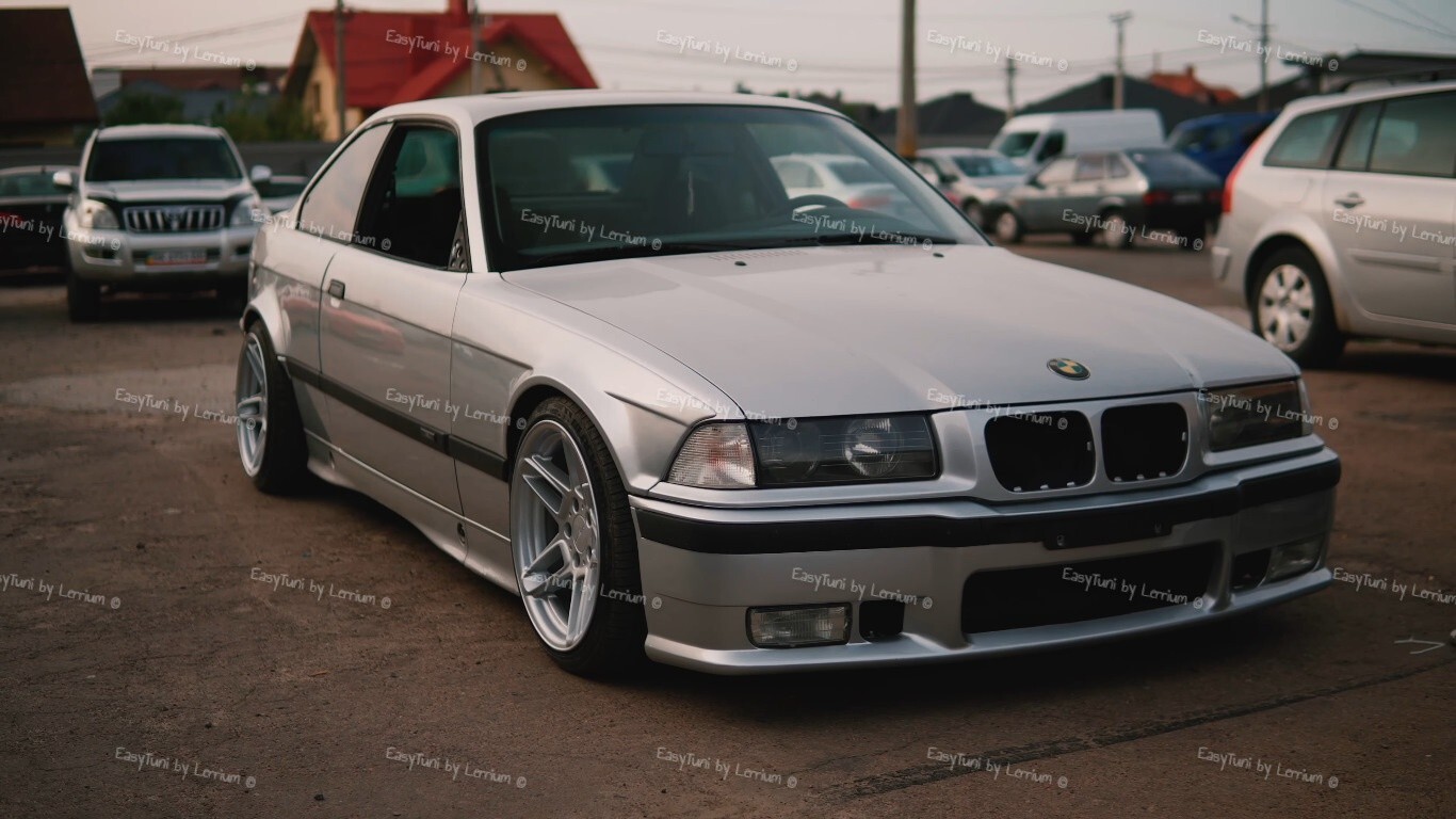 BMW E36 Coupe Overfender Kit 4 pcs ABS plastic Wide Fender Flares Wheel Arches