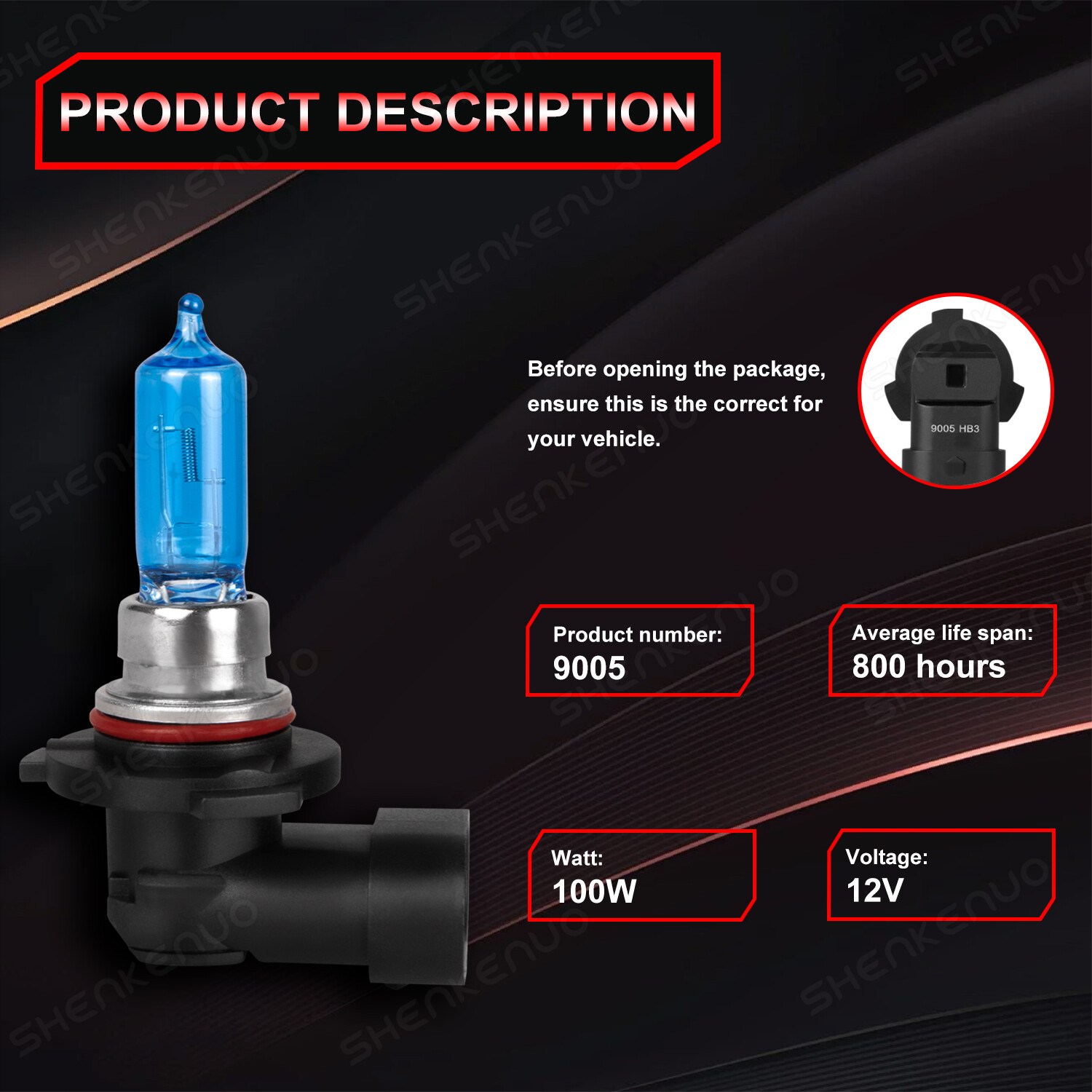 9005 H11 Halogen Headlight KIT Combo Bulbs High&Low Beam Super Bright Warm White