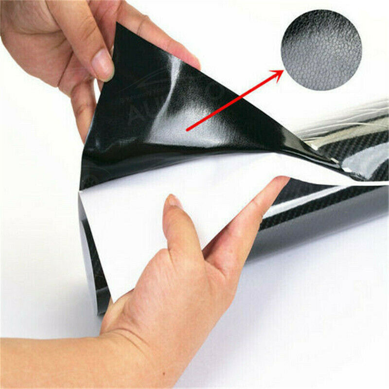 Black Carbon Fiber 12×60 inches 5 Years Car Wrap Vinyl Roll with Air Release