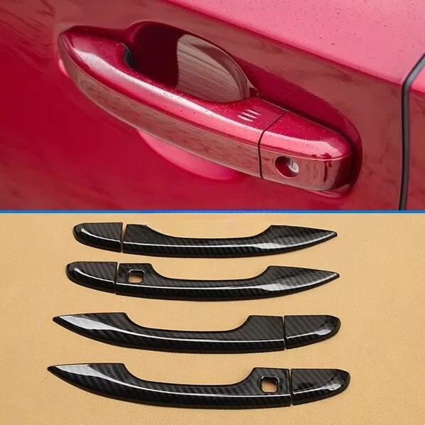 Scratch-resistant Carbon Fiber Door Handle Covers Trims For Honda Accord 2018-22