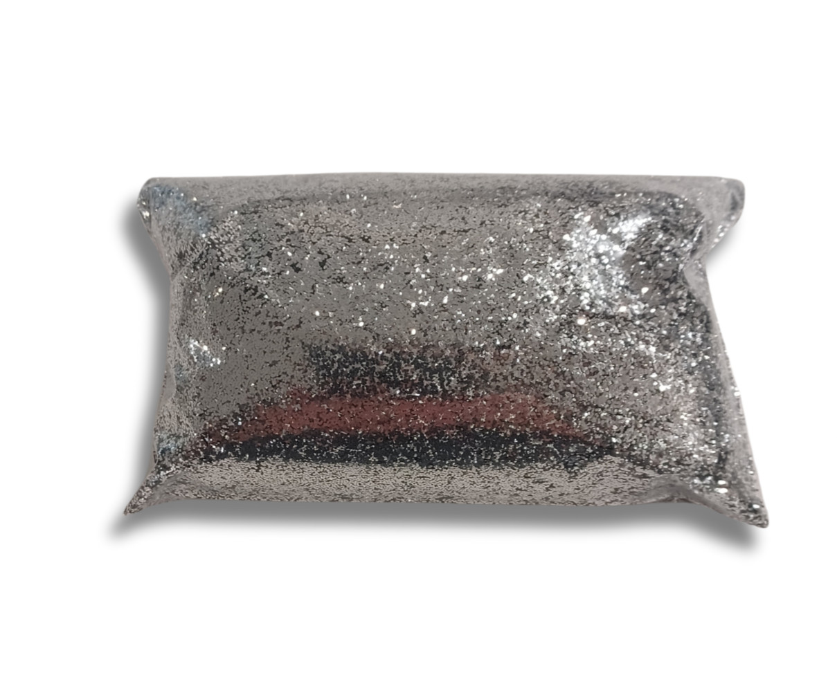 6oz / 177ml Chrome Silver Metal Flake .015″ Shiny Custom Additive Metalflake