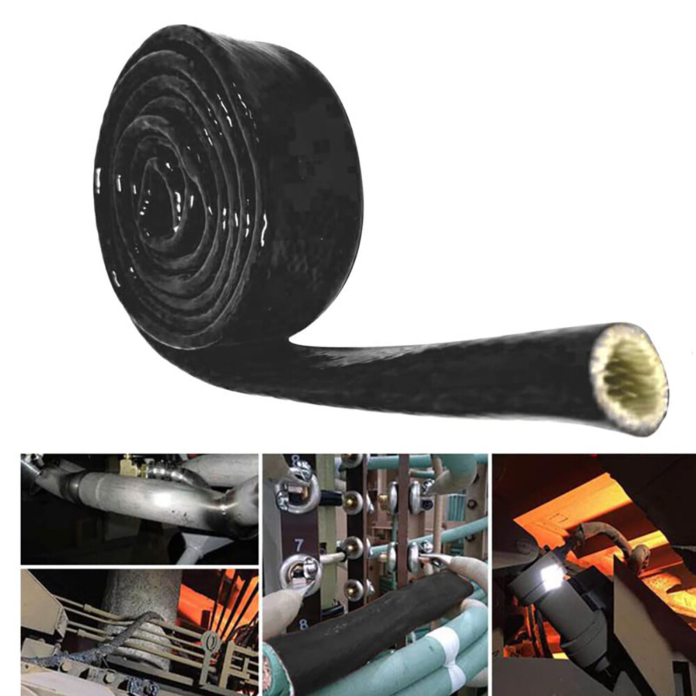 Silicone Insulation Fire Sleeving Protective Heat Shield Sleeve 5/8″1/2″ 3/4″ 1″