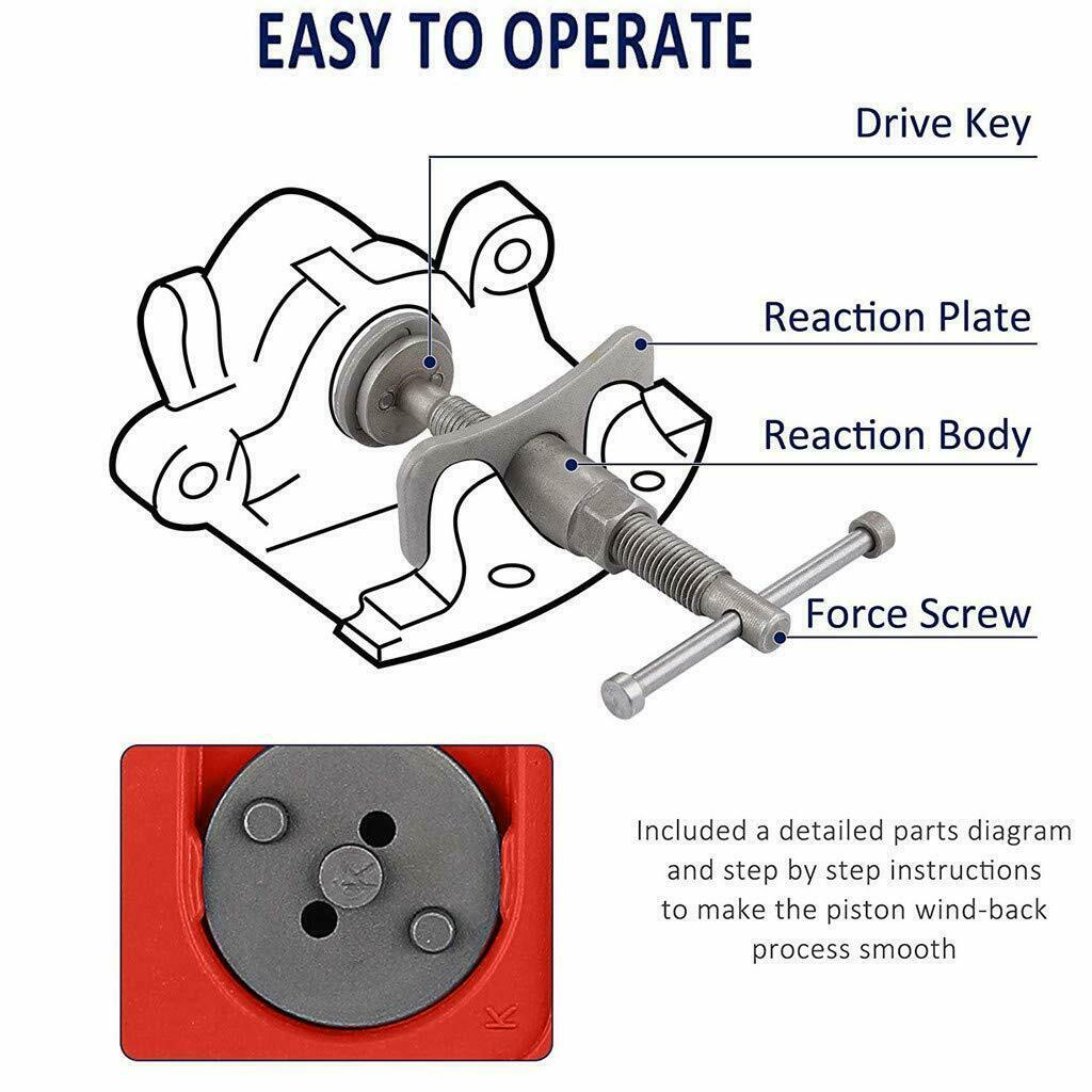 USA Heavy Duty Disc Brake Caliper Tool Set & Wind Back Kit CAR DISC TOOL 22PCS
