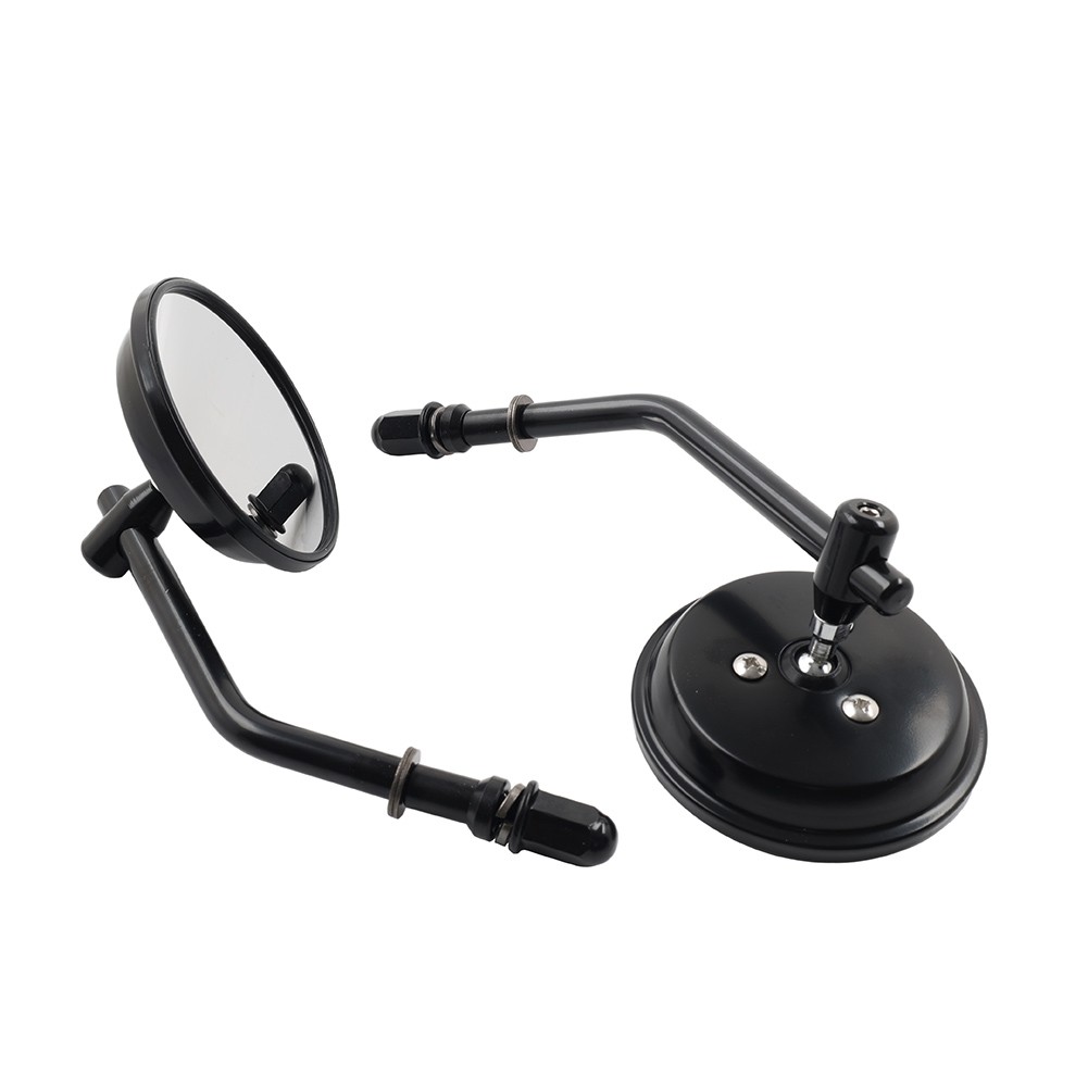 Motorcycle Round Retro Rearview Side Mirrors For Harley Davidson Sporster 8mm