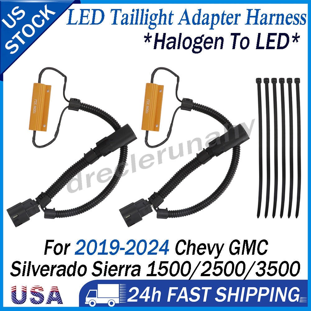 For 2019-2024 Chevy Silverado/GMG Sierra Taillight Conversion Halogen To LED Kit