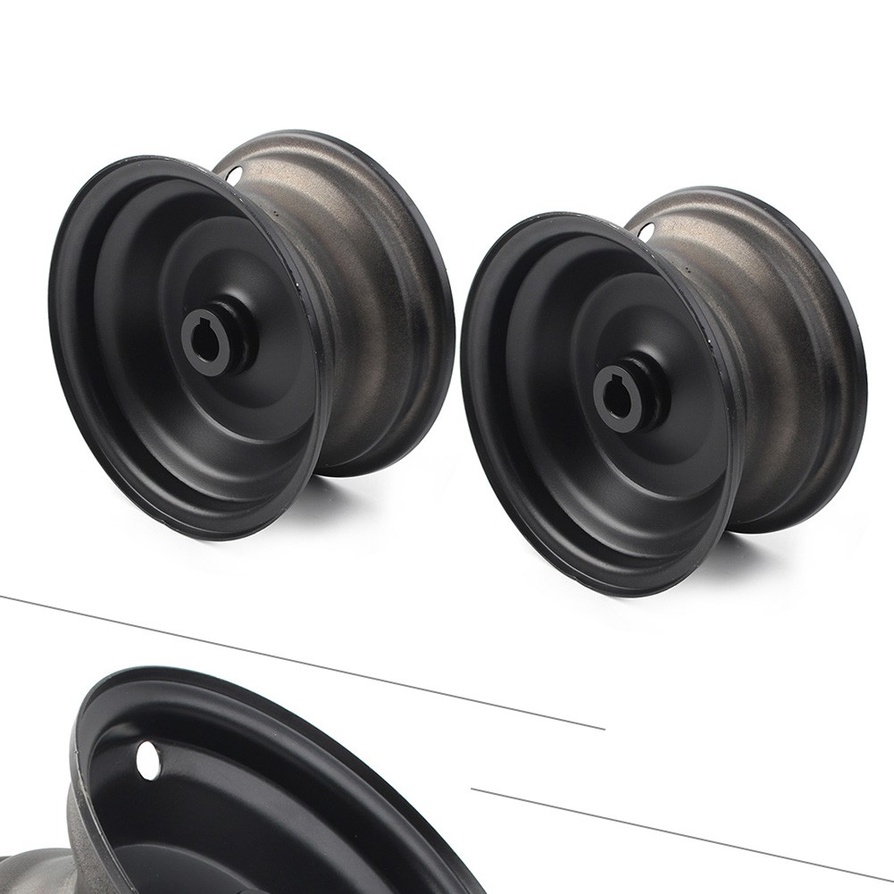 2Pcs 6″ 145/70-6 IN Wheel Rim Black For Go Kart Off-Road Dirt Pit Bike