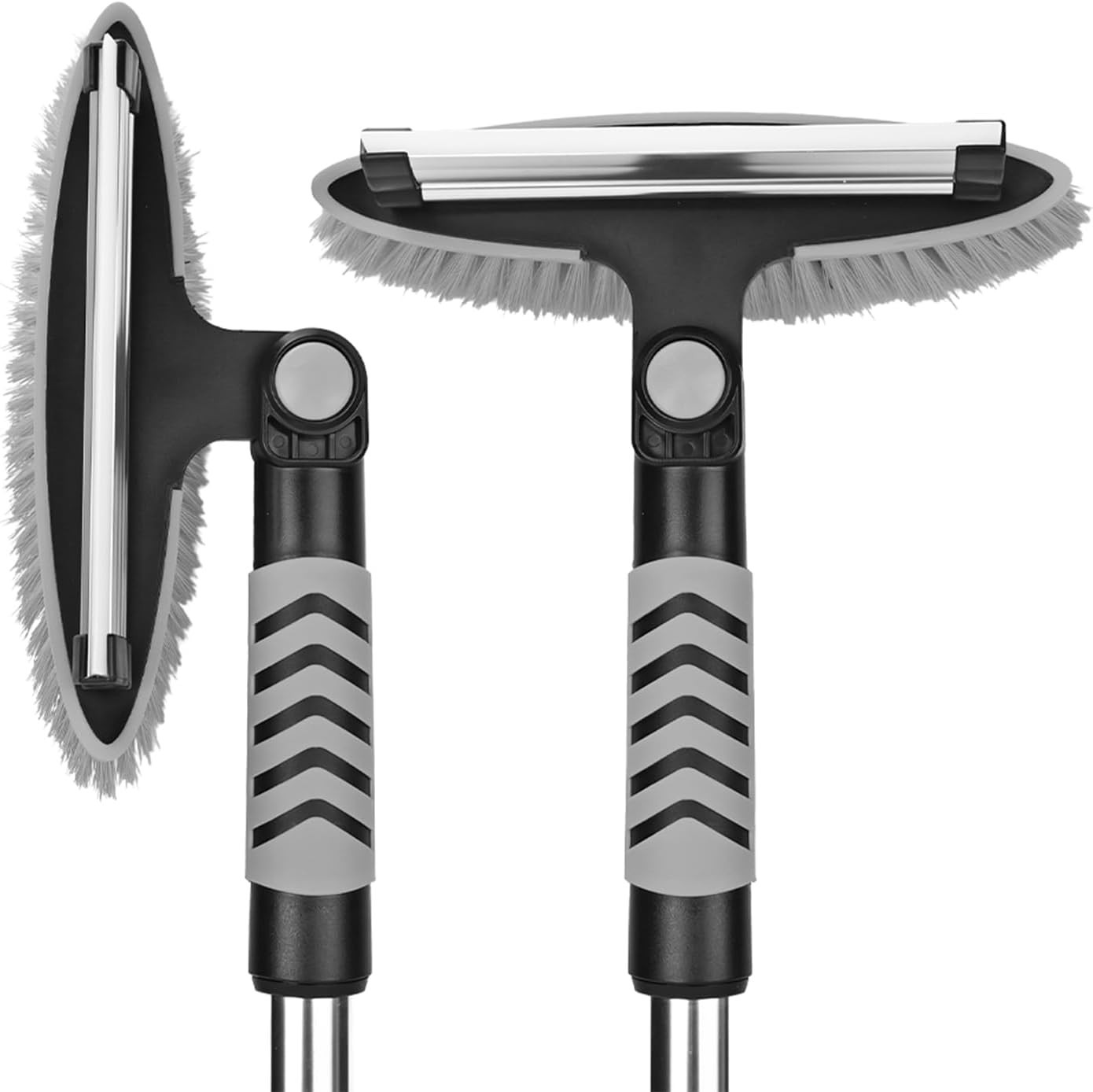 Effortless 42.4” Extendable Snow Brush & Ice Scraper for Safe Winter Driving