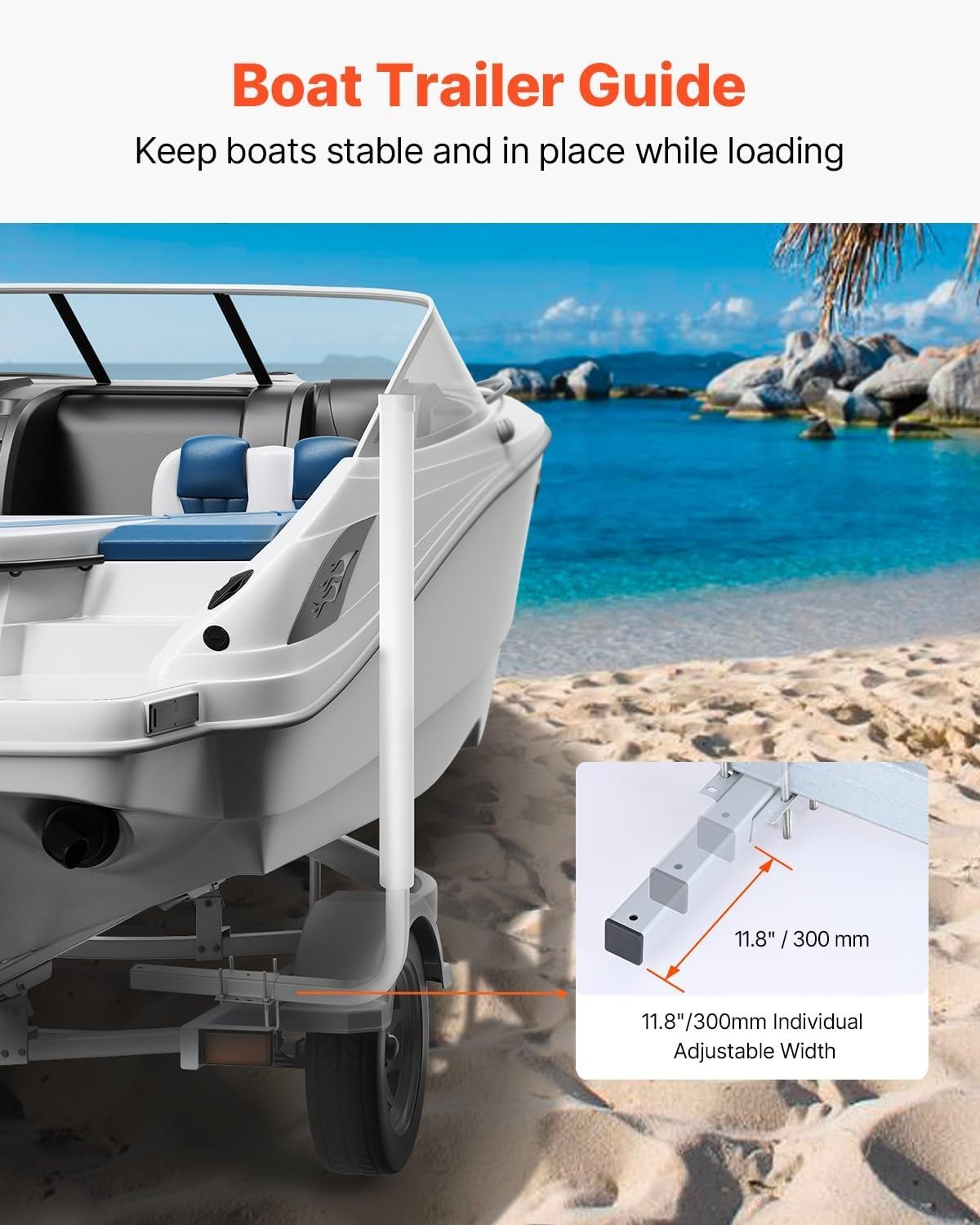 Easy Installation Trailer Guide Poles – 16.7″ to 60″ Adjustable for All Trailers