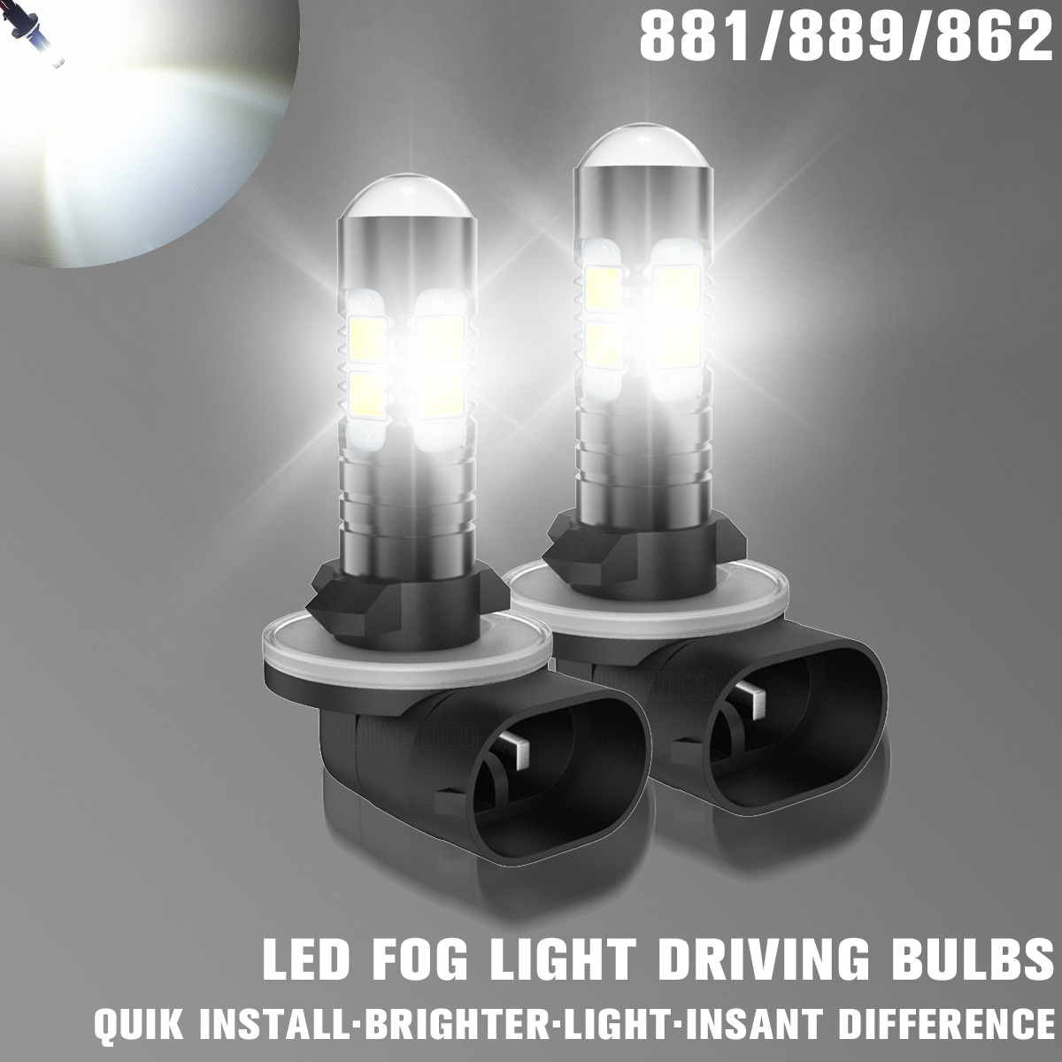 881 LED Fog Light Driving Bulb 862 886 889 894 896 898 Xenon White 6000K