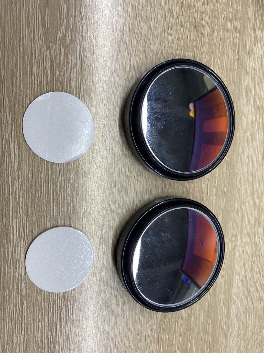2PCS 360° Side Blind Spot Mirrors Round HD Glass Convex Rear View Mirror for Car