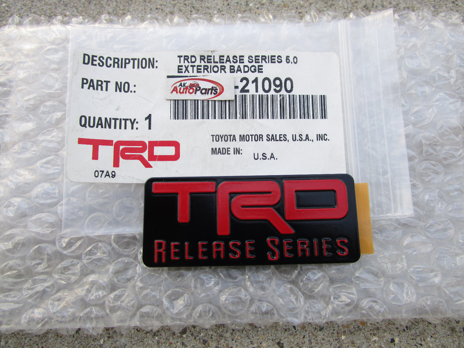 FITS: 2009 SCION TC TAILGATE TRD RELEASE SERIES EMBLEM BADGE OEM BRAND NEW