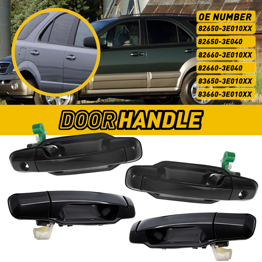 Front+Rear Left Right Side Exterior Handle Door for 2003-2009 Kia Sorento LX EX